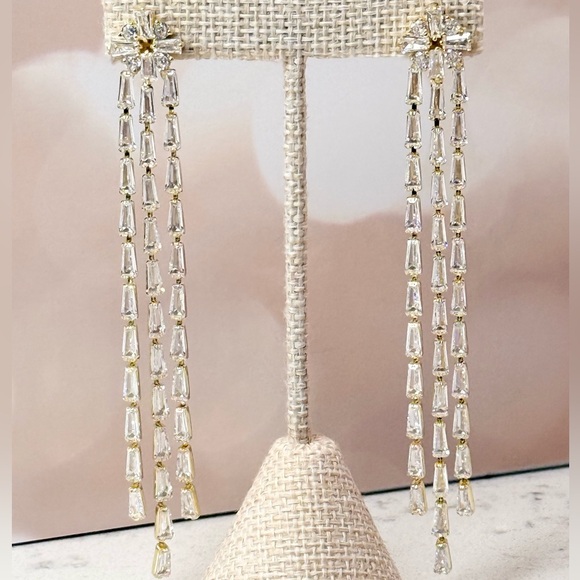 CH Crystal Haze Gold-Tone Chandelier Earrings - Picture 6 of 8